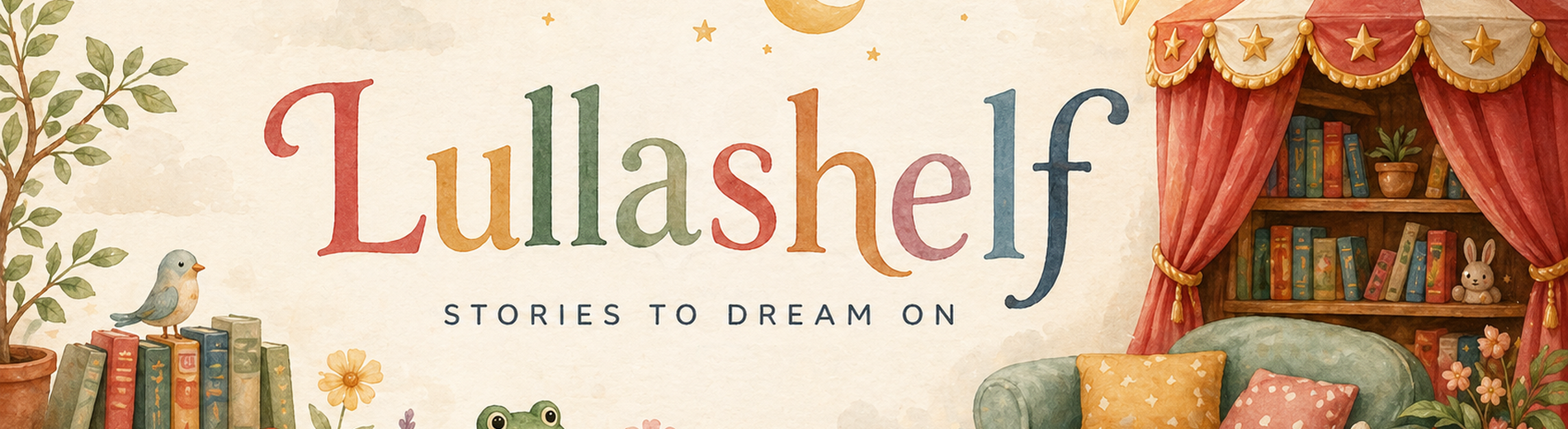 Lullashelf branded storybook artwork